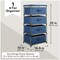4-Tier Drawer Bedroom Dresser, Clothes Organiser, Fabric Storage Tower for Clothing, Linens, Closet, Simple Assembly, Long-Lasting Materials (Navy Blue, Tall, 16.5x13.2x33.4 in)